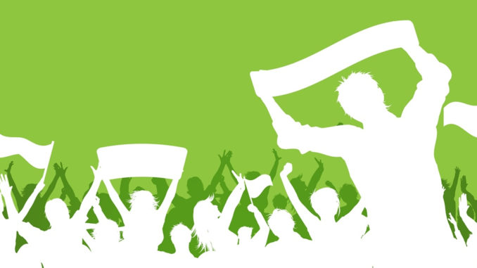 Football crowd background